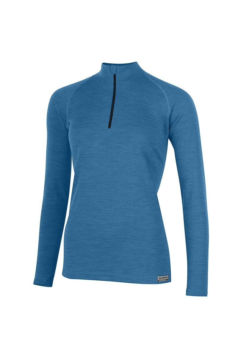 Lasting dámská merino mikina LAURA modrá Velikost: S