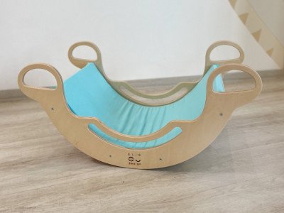 Potah na Montessori houpačku 6v1 smile s elastanem tyrkysový