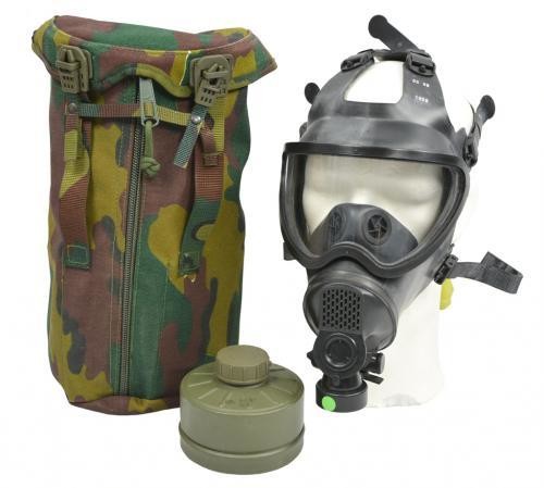 Plynová maska Belgie BEM 4 GP ENGICOM s brašnou a filtrem Varianta: zánovní s hydratačním systémem