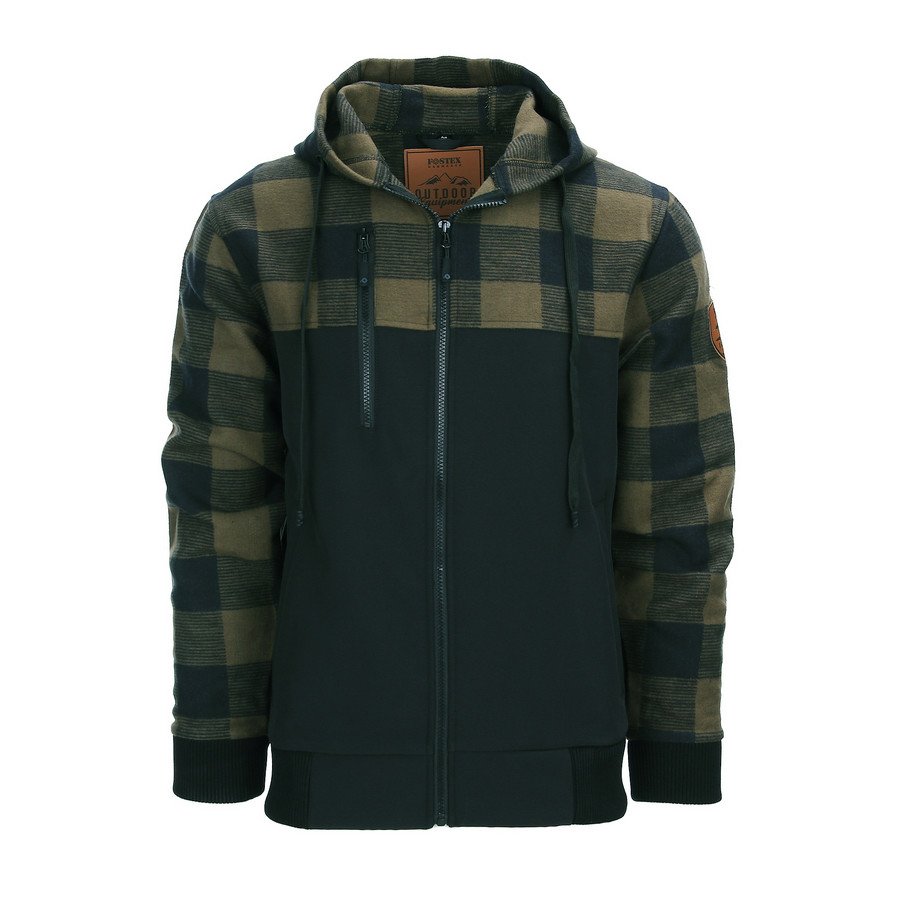 Bunda dřevorubecká černo/zelená kostkovaná Lumbershell Jacket Fostex® Velikost: M