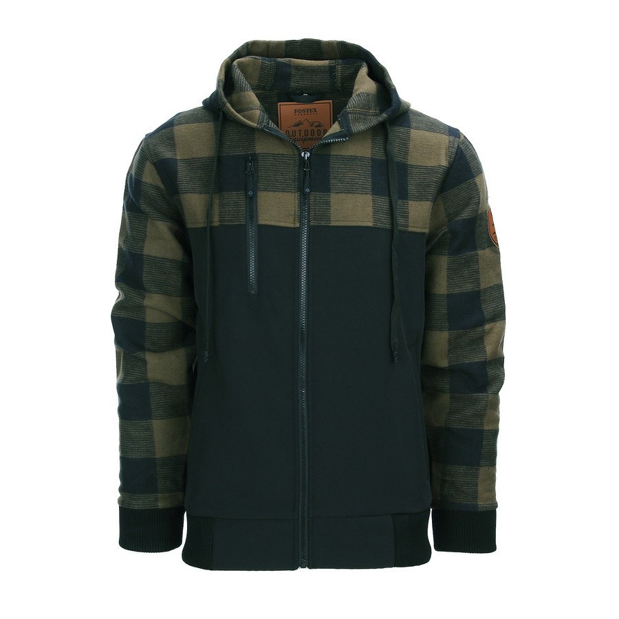 Bunda dřevorubecká černo/zelená kostkovaná Lumbershell Jacket Fostex® Velikost: XL