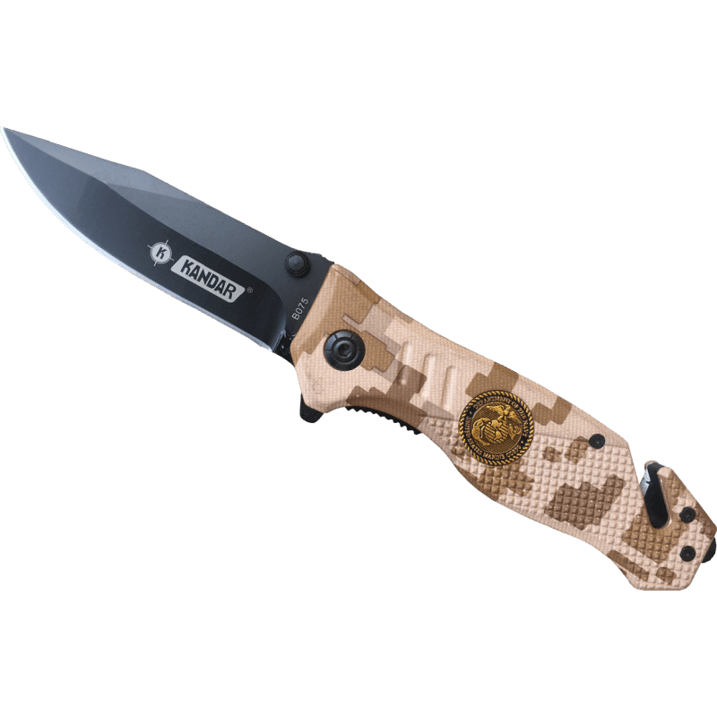 Nůž Kandar N-162 zavírací záchranář USMC Digital desert marpat polovystřelovací