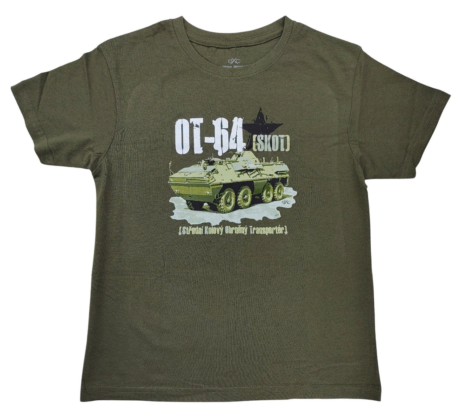 Triko dětské s potiskem Obrněný transportér OT-64 SKOT khaki EXC® Vyberte velikost: 110