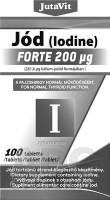 JuvaPharma Kft. JutaVit Jód Forte 200 μg tbl 1x100 ks