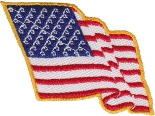 Nášivka vlajka USA vlající barevná C-25