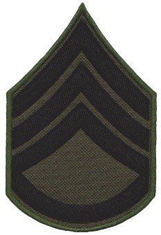 Nášivka hodnost US Staff Sergeant - štábní seržant bojová polní E-32