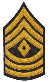 Nášivka hodnost US First Sergeant - seržant první třídy - barevná E-31