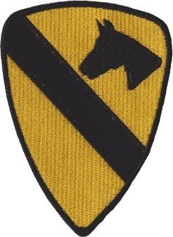 Nášivka 1st Cavalry Division 1. jezdecká divize (USA) barevná E-40