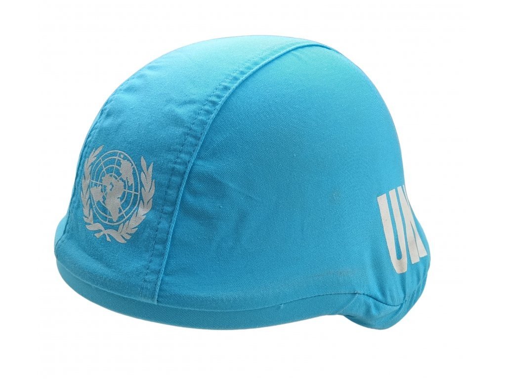 Potah na kevlarovou helmu UNPROFOR OSN originál světle modrý Velikost: M