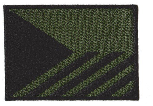 Nášivka vlajka Česká republika bojová polní velká šikmé pruhy oliv velcro A-13sz