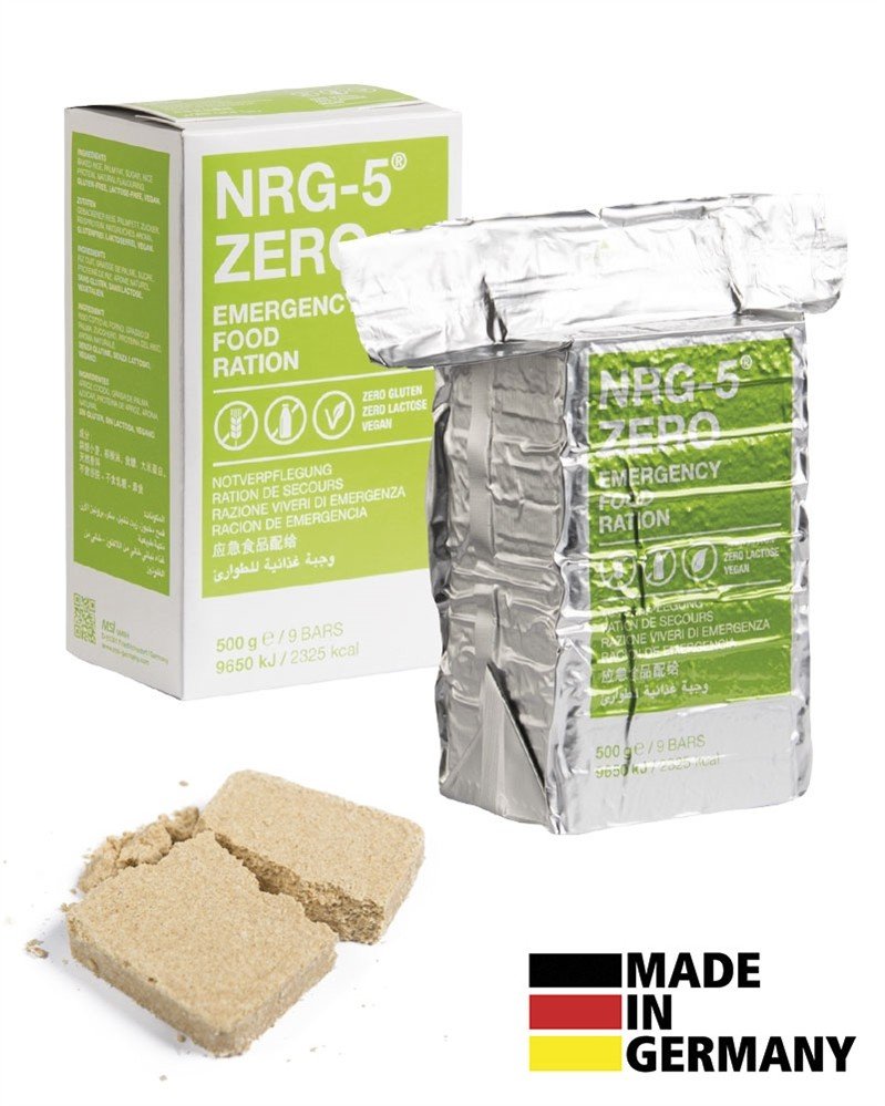 Nouzová dávka potravy bezlepková 500g NRG-5® ZERO Emergency Food Ration Trek'n Eat