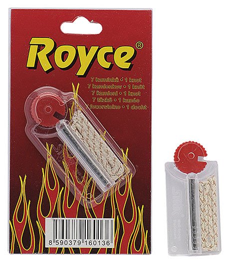 Náhradní kamínky a knot do zapalovačů sada Royce® 16013