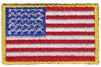 Nášivka vlajka USA barevná malá velcro C-23sz suchý zip