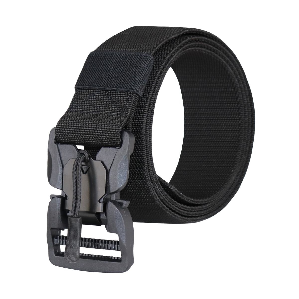 Elastický taktický opasek MTB s rychloupínací magnetickou sponou černý