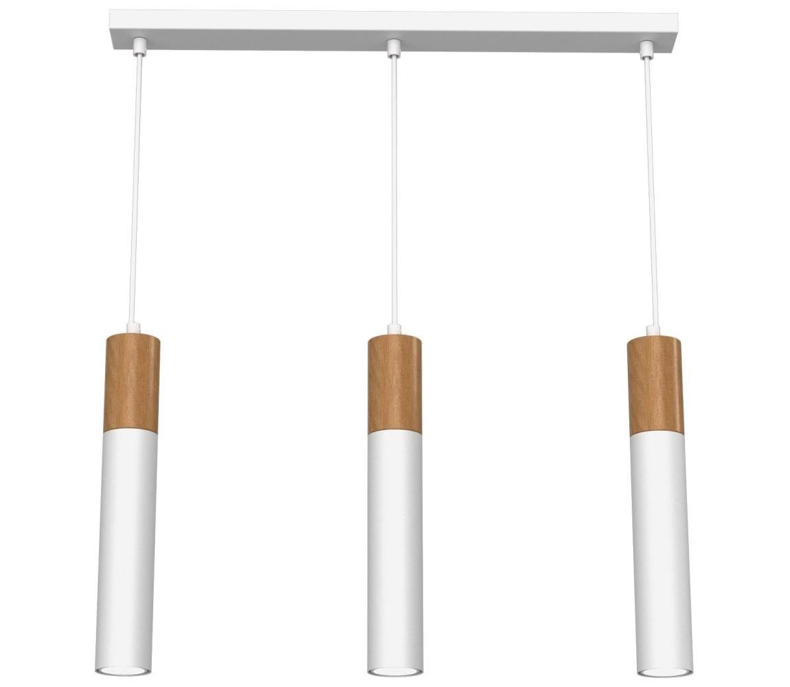 Lustr na lanku CASSA 3xGU10/8W/230V bílá