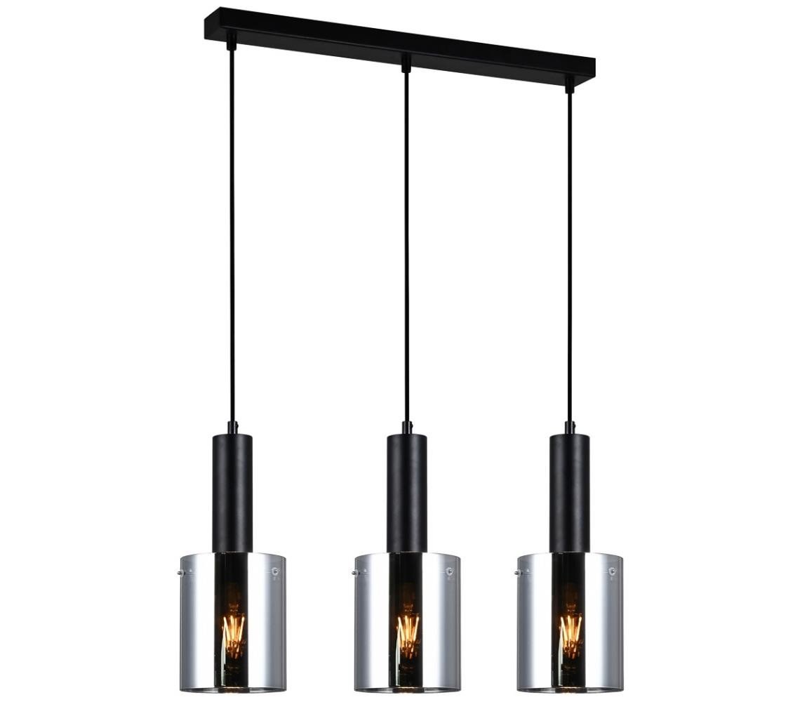 PND-5581-3-BK+SG - Lustr na lanku SARDO 3xE27/40W/230V černá