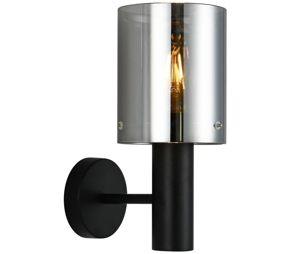 WL-5581-1A-BK+SG - Nástěnné svítidlo SARDO 1xE27/40W/230V černá