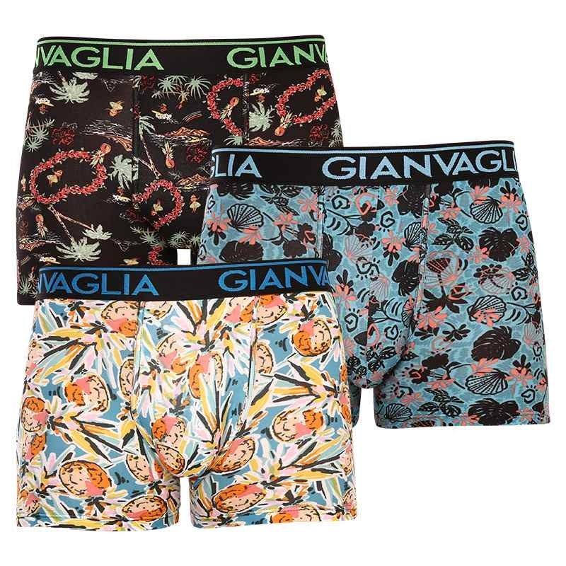 3PACK pánské boxerky Gianvaglia vícebarevné (GVG-5502) M