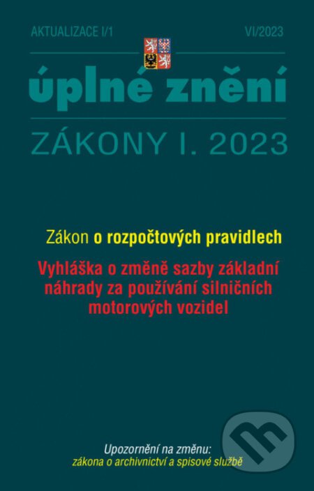 Aktualizace I/1 - o rozpočtových pravidlech - Poradce s.r.o.