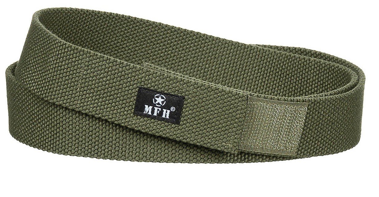 Opasek kalhotový suchý zip oliv 22015B Vyberte velikost: 120cm