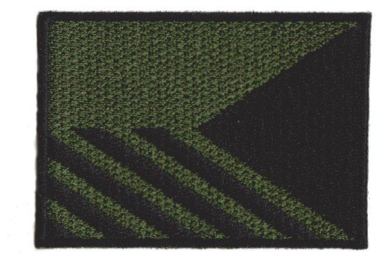 Nášivka vlajka Česká republika bojová polní velká šikmé pruhy oliv velcro zrcadlová A-15sz
