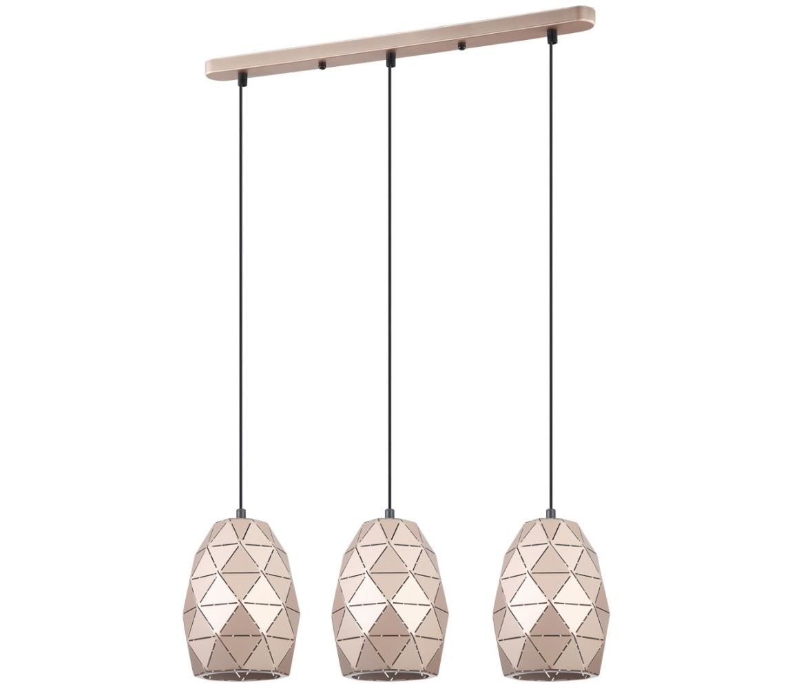 MDM-3480/3 GD - Lustr na lanku HARLEY 3xE27/40W/230V rose gold