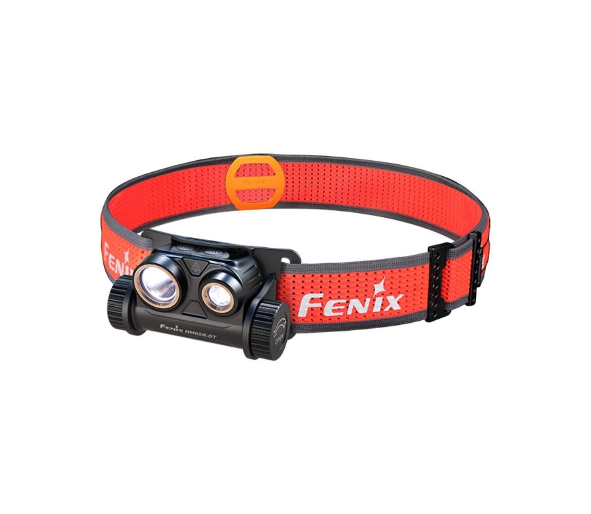 Fenix Fenix HM65RDTBLC -LED Nabíjecí čelovka LED/USB IP68 1500 lm 300 h černá/oranžová