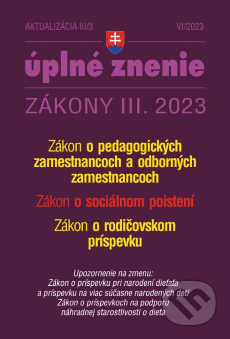 Aktualizácia III/3 - Sociálne poistenie - Poradca s.r.o.