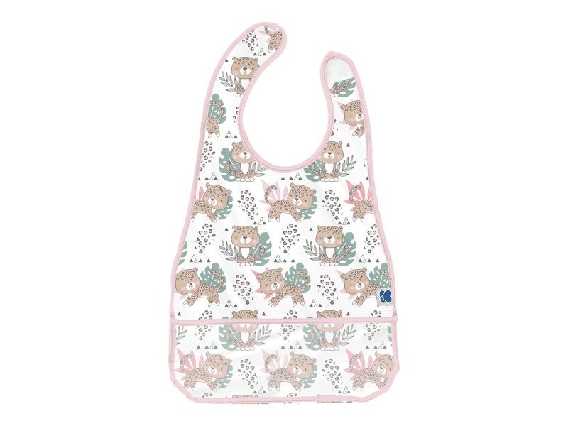 KikkaBoo Bryndák plastový s kapsou Savanna Pattern Pink