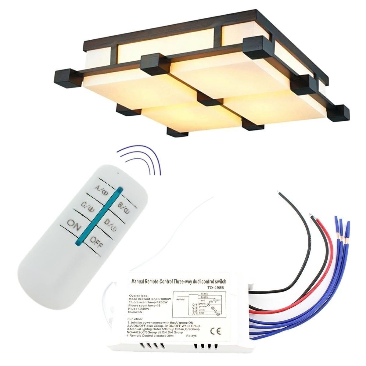 LED21 AG132B Bezdrátové dálkové ovládání spínač vypínač světla 4K, 230V