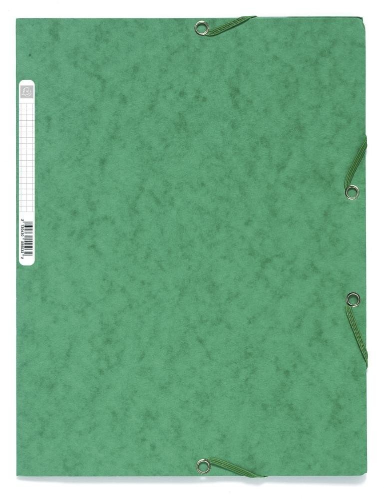 Spisové desky s gumičkou A4 prešpán 400 g/m2 - zelené
