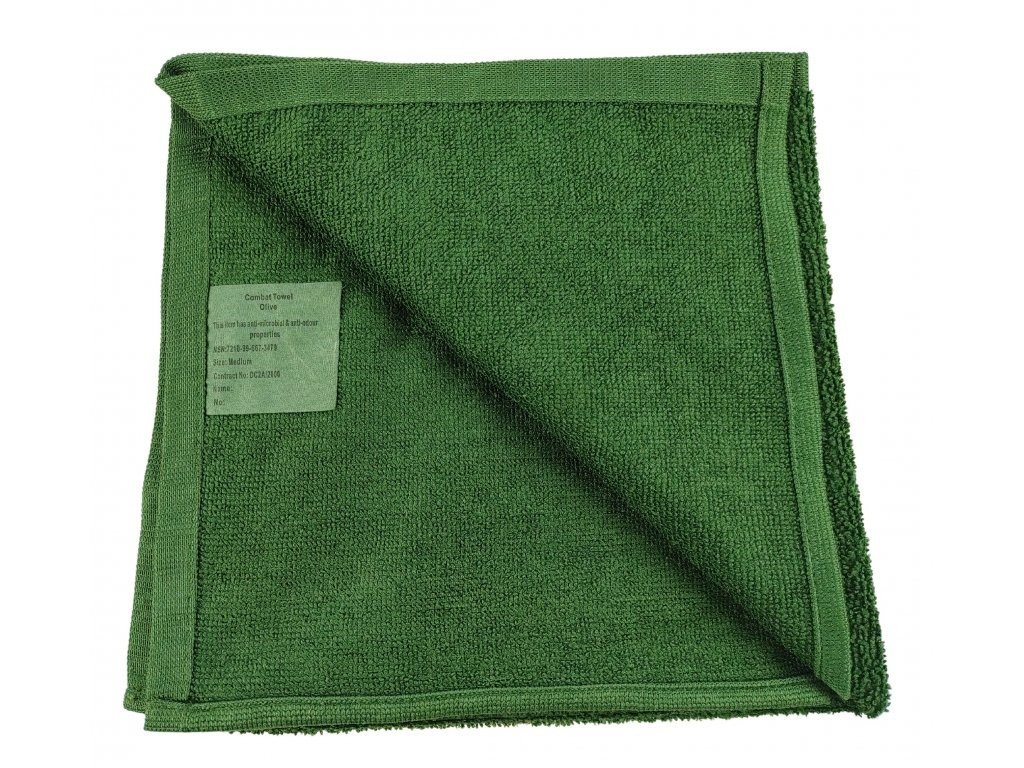 Ručník z mikrovlákna střední Medium Microfiber Towel Bath Velká Británie oliv originál Vyberte velikost: ručník 100x50 cm s obalem