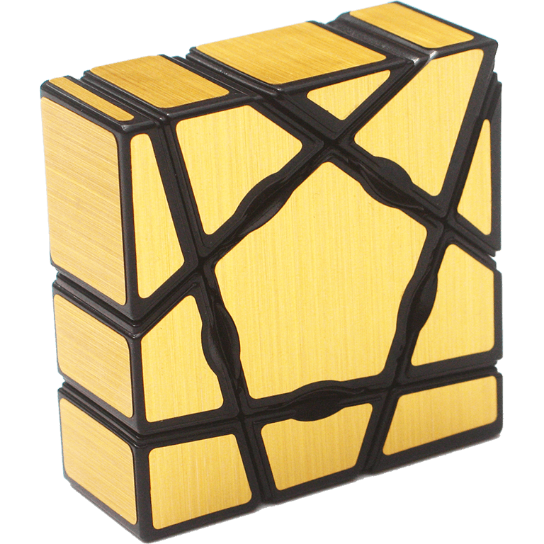 Rubikova kostka - Zrcadlová - 1x4x4 - Plochá - Stříbrná