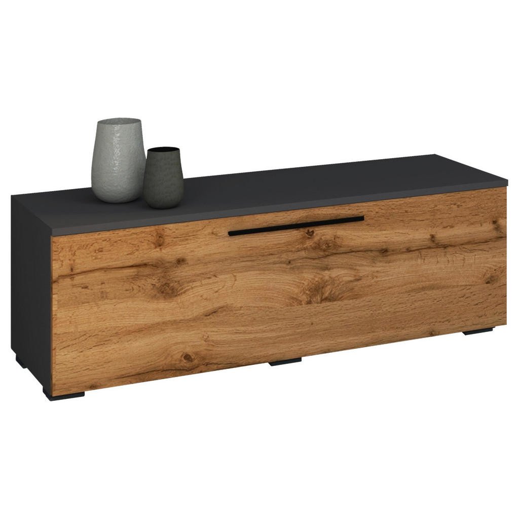 MID.YOU NÍZKÁ KOMODA, antracitová, 115/39/40 cm