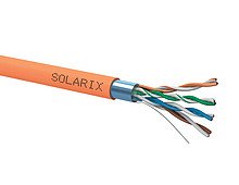 FTP kabel Solarix SXKD-5e-FTP-LSOHFR-B2ca oranžový metráž