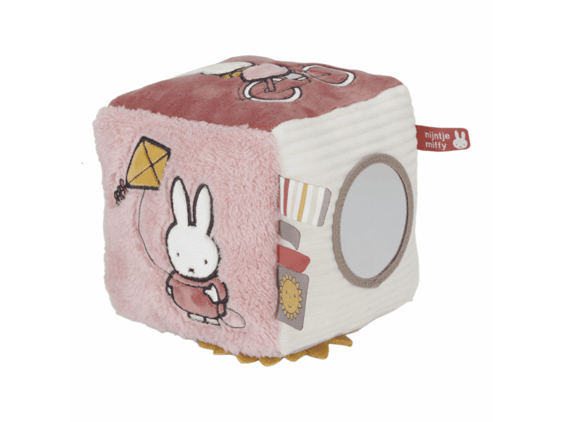 Little Dutch Kostka textilní králíček Miffy Fluffy Pink