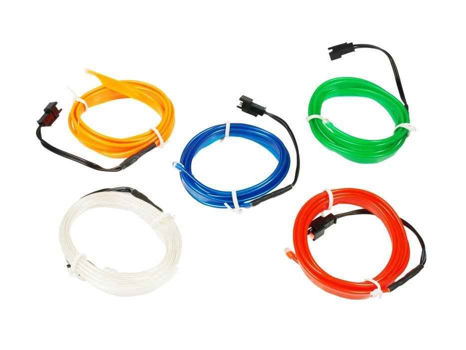 Interlook LED kabel 3m Ambient Light EL Wire s inventerem 12V, MODRÝ