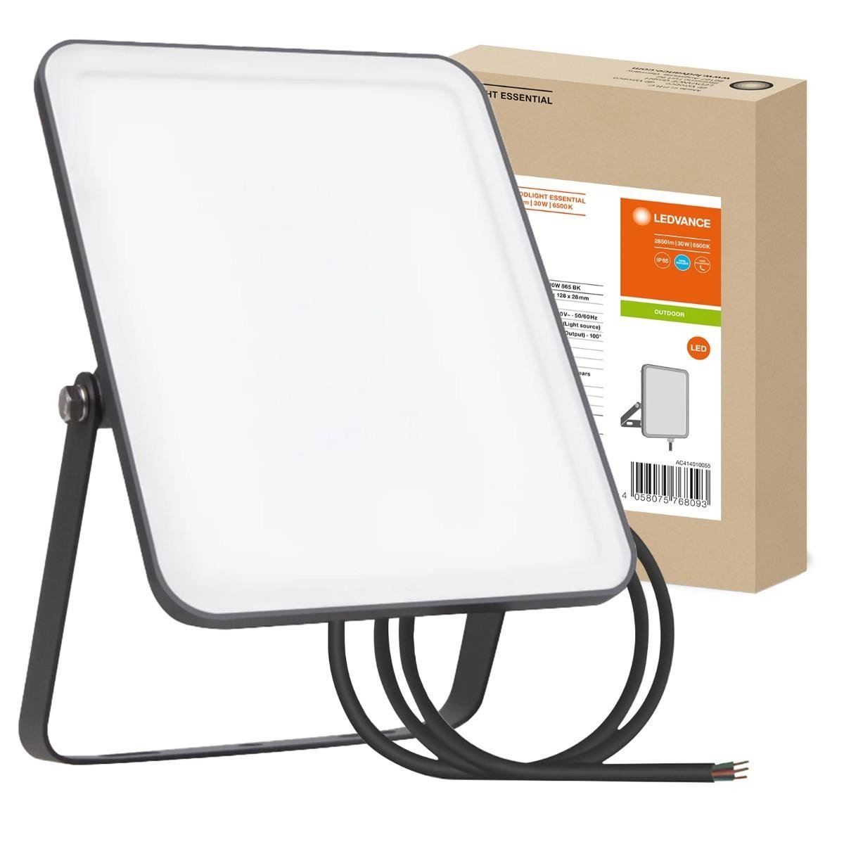 Reflektor LED 30W 6500K 2700lm IP65 Černý LEDVANCE ESSENTIAL LDVANAS5045