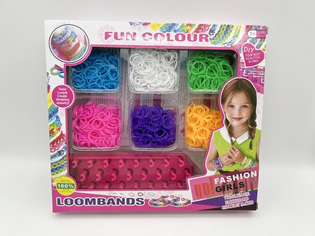 Kreativní sada na výrobu náramků Loom Band 1200 ks - Alltoys