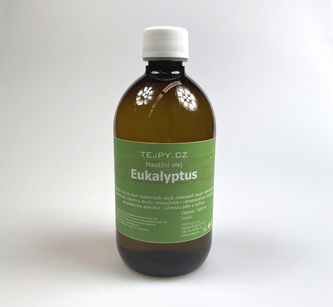 TEJPY.cz Čistě přírodní masážní olej eukalyptus Obsah: 500 ml