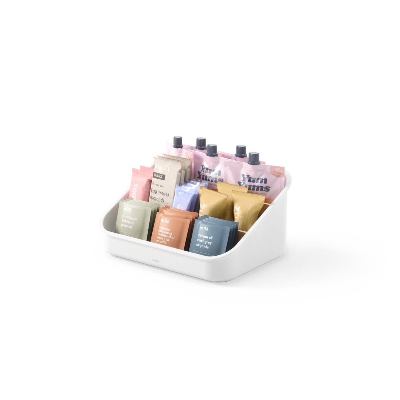 Organizér s odnímatelnými přepážkami Umbra BELLWOOD  - bílý/přírodní