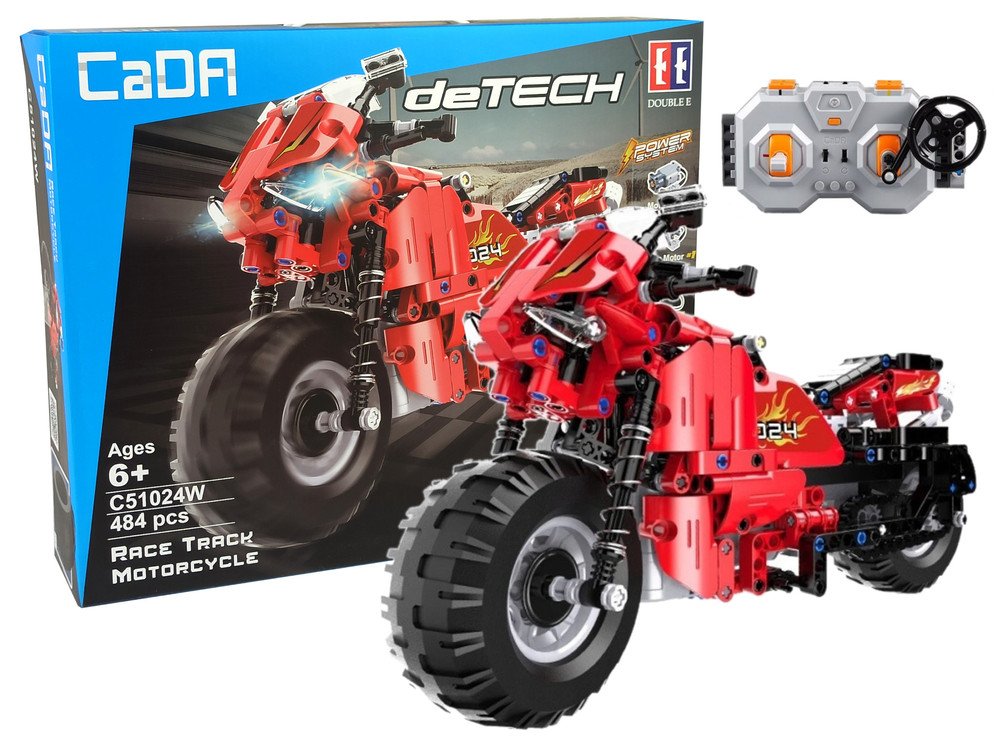 mamido Stavebnice technic R/C motorka červená