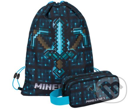 Školní set Baagl Minecraft Blue Axe and Sword (set 2) - Presco Group