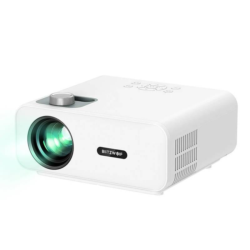 BlitzWolf BW-V5 1080p LED projektor/projektor, HDMI, USB, AV (bílý)