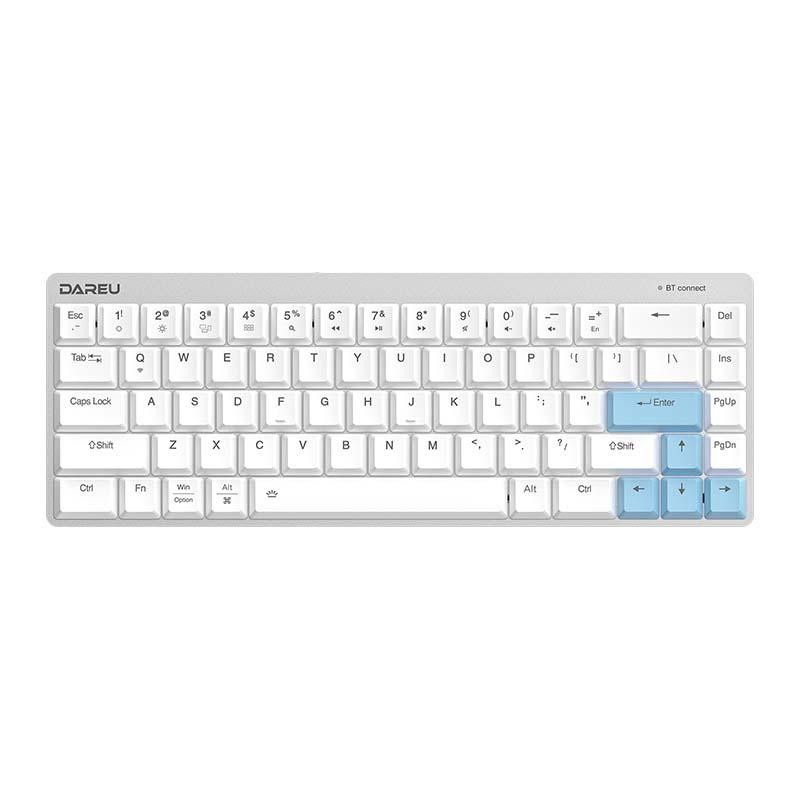 Mechanická klávesnice Dareu EK868 Bluetooth (bílá a modrá)