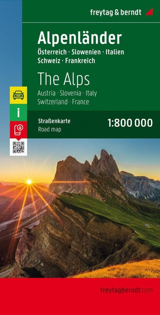 Alpské země 1:800 000 / automapa