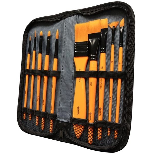 Sada štětců Mont Marte - 10 ks, pouzdro