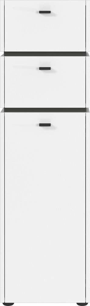Bílá vysoká koupelnová skříňka 34x117 cm Modesto – Germania