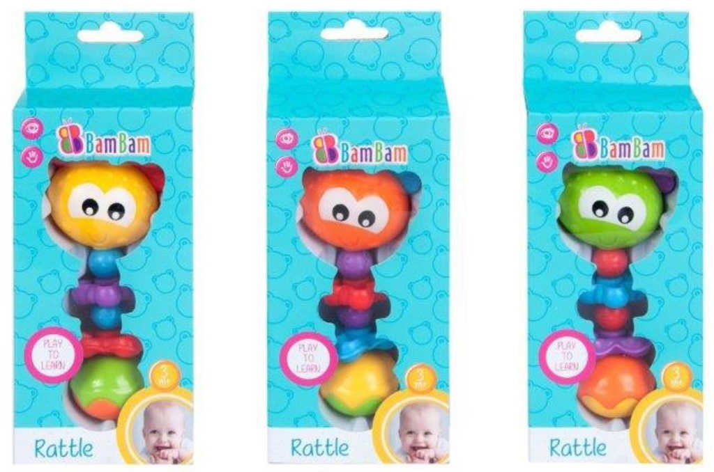 ET BAM BAM Baby chrastítko brouček různé barvy pro miminko
