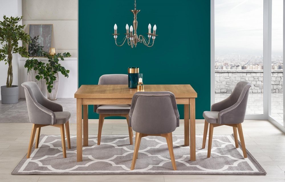 Jídelní rozkládací stůl TIAGO 2 – 140x80 (+80), dřevo, dekor dub